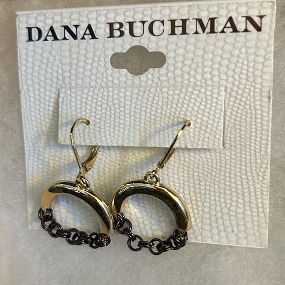 NWT Dana Buchman gold dangle earrings - Picture 2 of 4